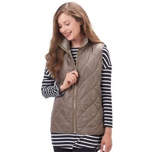 Mud-Pie Spencer Quilted Vest Size Medium